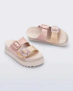 New Melissa Cozy Platform Beige/Pink