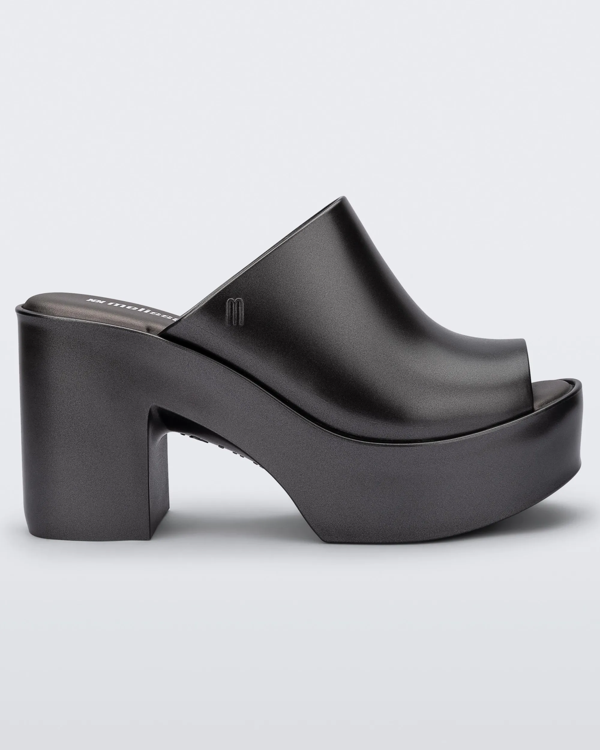 Melissa Mule Hype Dark Silver