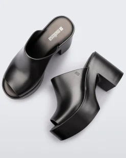 Melissa Mule Hype Dark Silver
