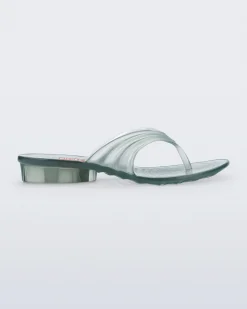Discount Melissa Quantum Flip Flop Transparent Green