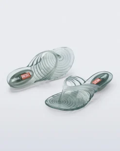 Discount Melissa Quantum Flip Flop Transparent Green