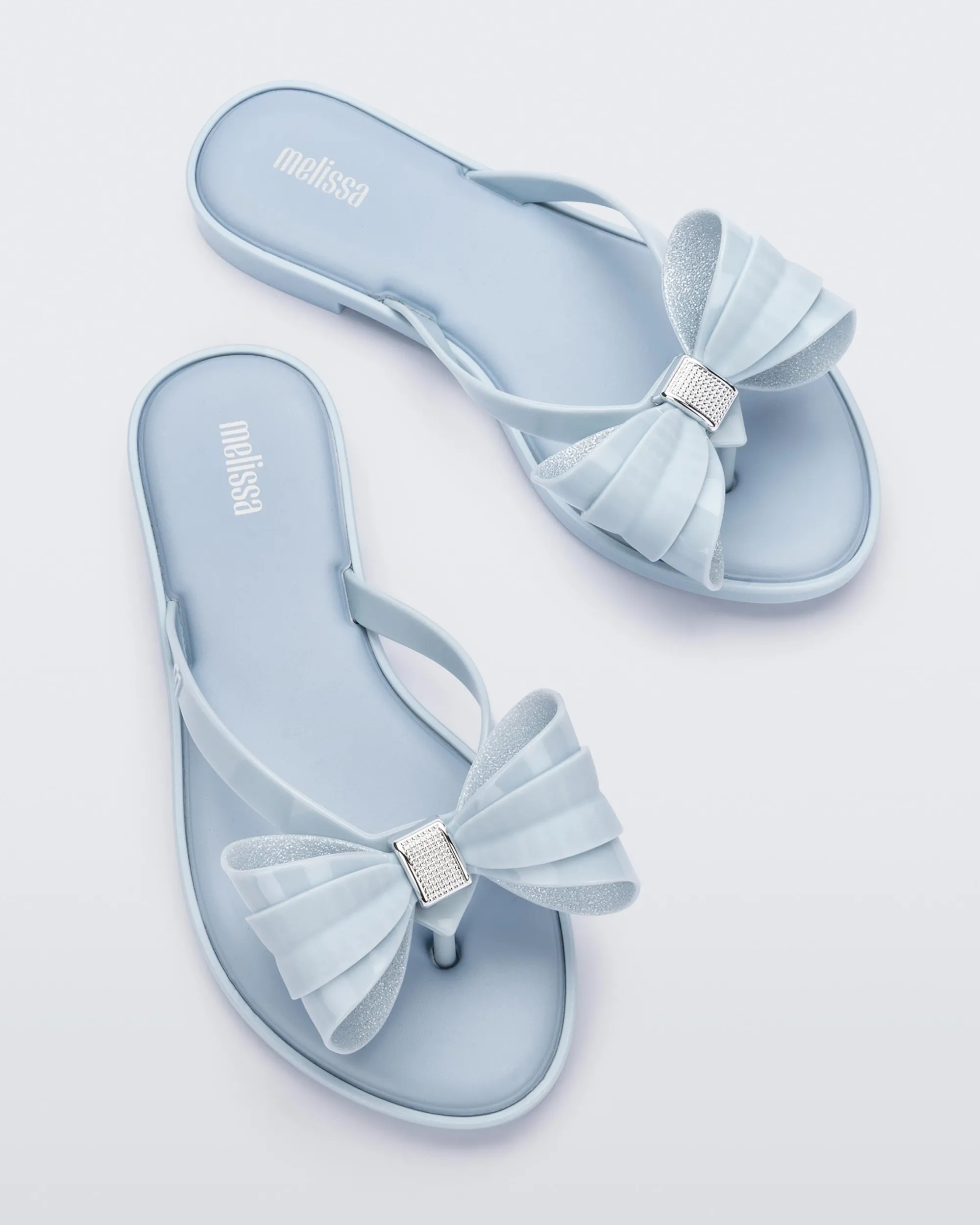 Outlet Melissa Slim Flip Flop Glitter Blue