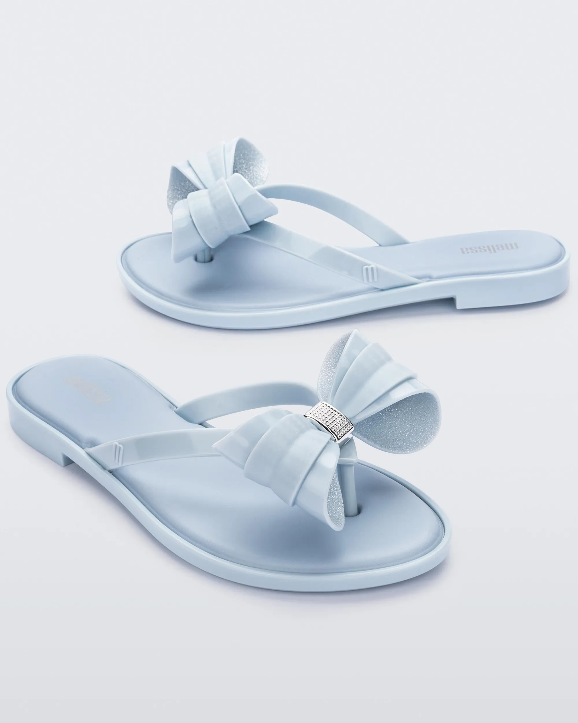 Outlet Melissa Slim Flip Flop Glitter Blue