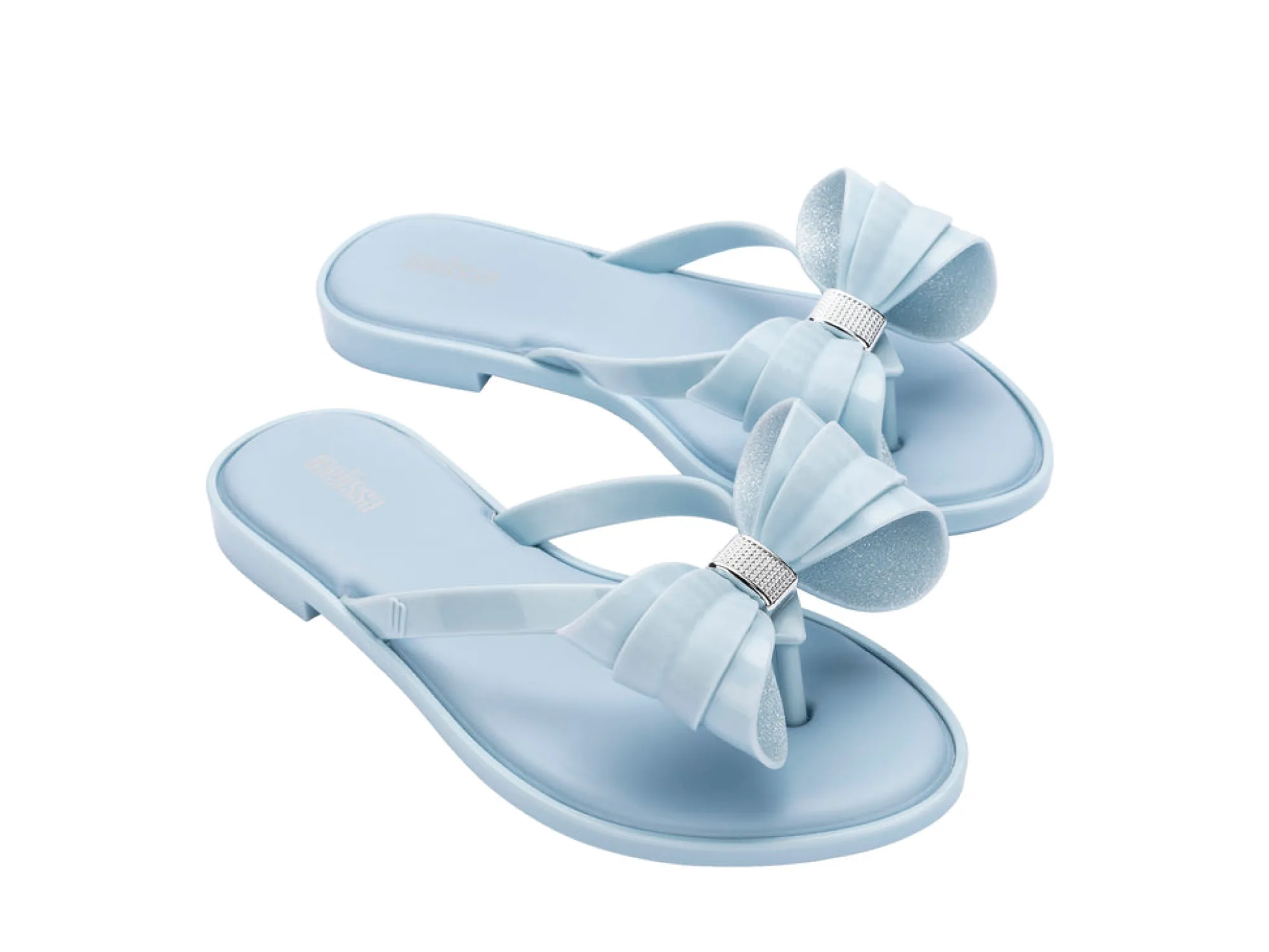 Outlet Melissa Slim Flip Flop Glitter Blue