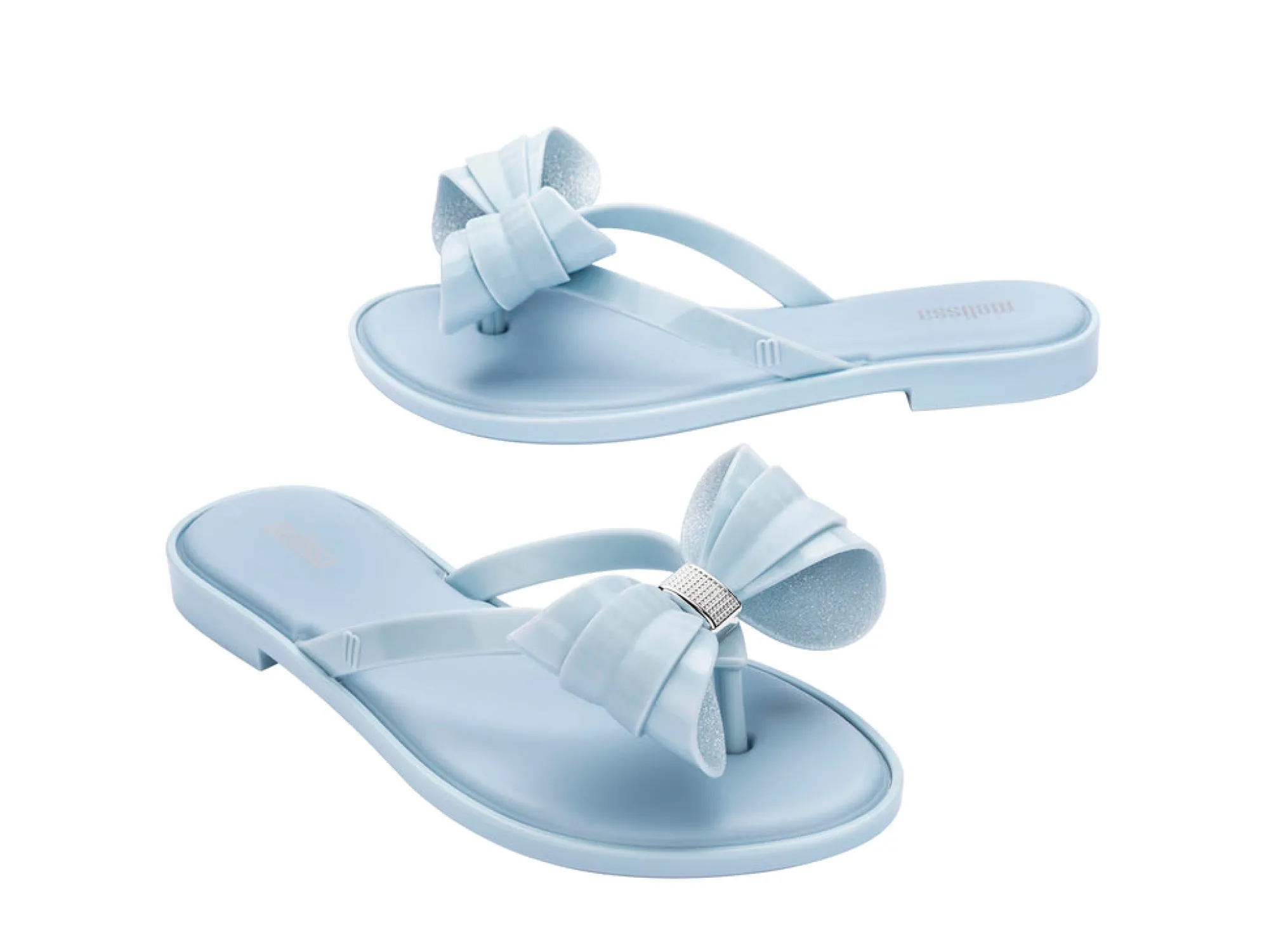 Outlet Melissa Slim Flip Flop Glitter Blue