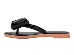 Discount Melissa Slim Flip Flop Black/Beige