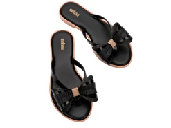 Discount Melissa Slim Flip Flop Black/Beige