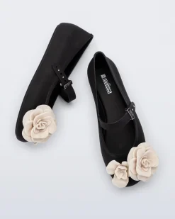 Outlet Melissa Soft Ballerina Petals Black/Beige