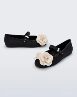 Outlet Melissa Soft Ballerina Petals Black/Beige