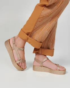 Hot Melissa Sun Downtown Platform Beige Glitter