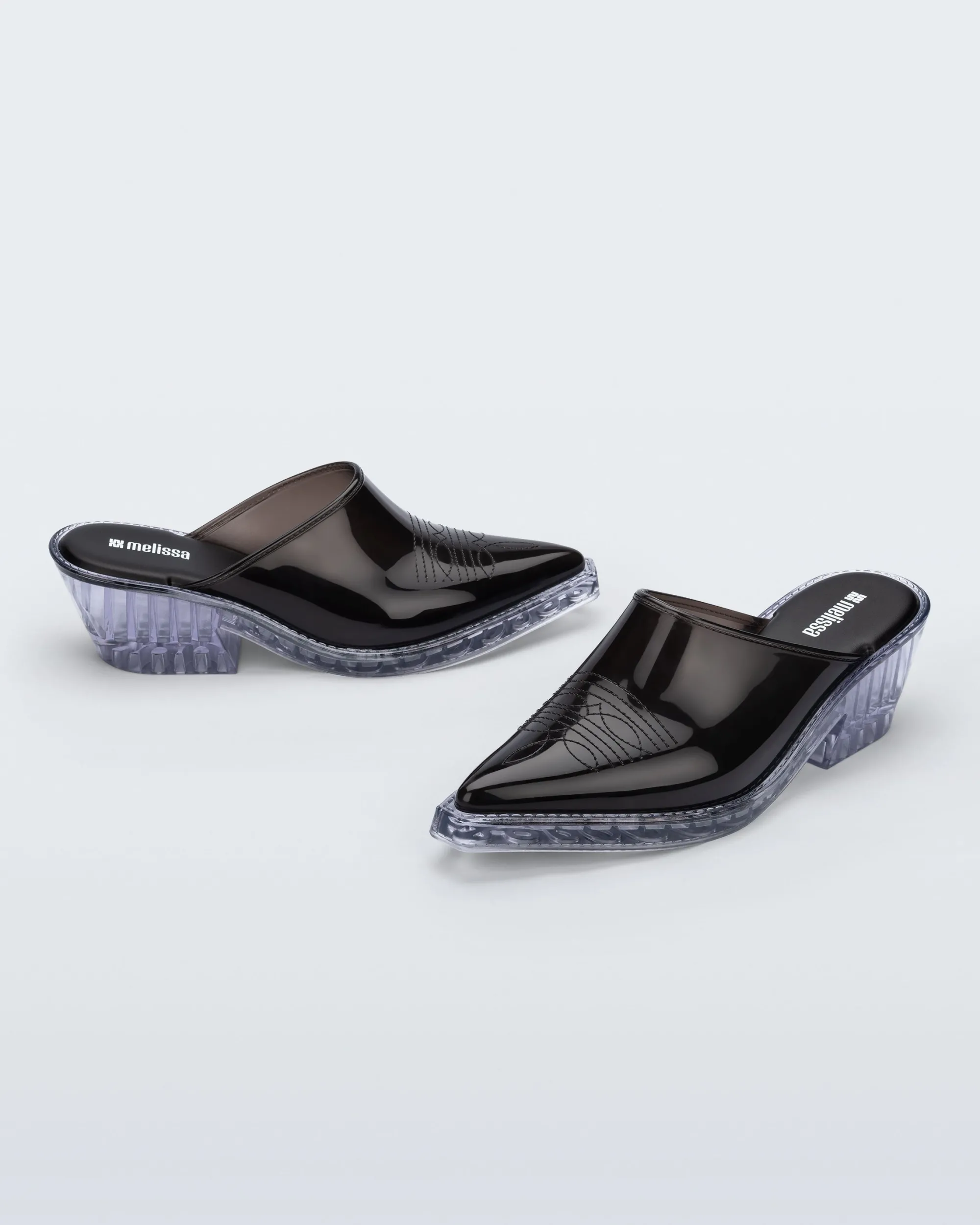 New Melissa Texas Mule Black/Clear